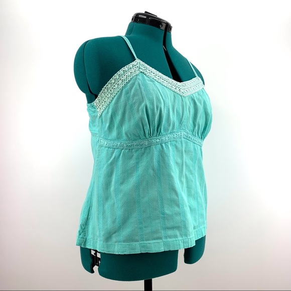 Reitman’s Seafoam Green Cotton Camisole Style Halter Top, Medium - Picture 9 of 16